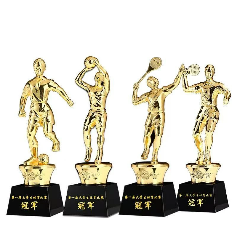 Soccer Metal Base Crystal Trophy